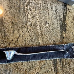 Cavalier Helmet Snuffer by Gerity.  Heavily plated silver.